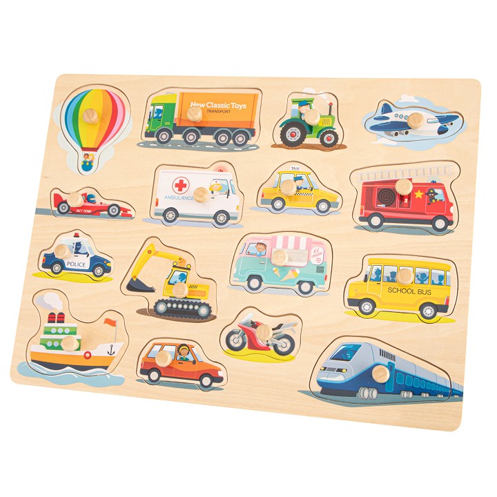 Peg puzzle - 16 pieces - transport
